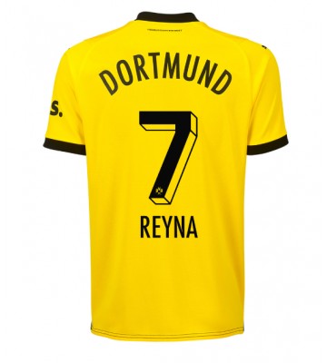 Borussia Dortmund Giovanni Reyna #7 Hjemmebanetrøje 2023-24 Kort ærmer
